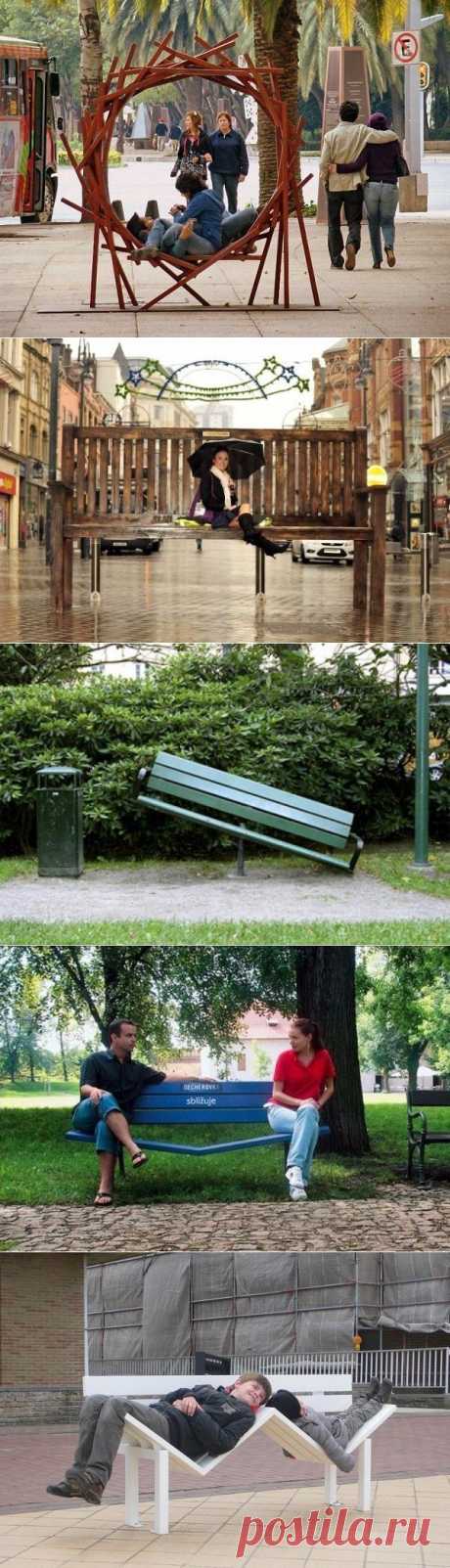 10 самых необычных скамеек, которые украшают город и развлекают горожан | Хитрости Жизни