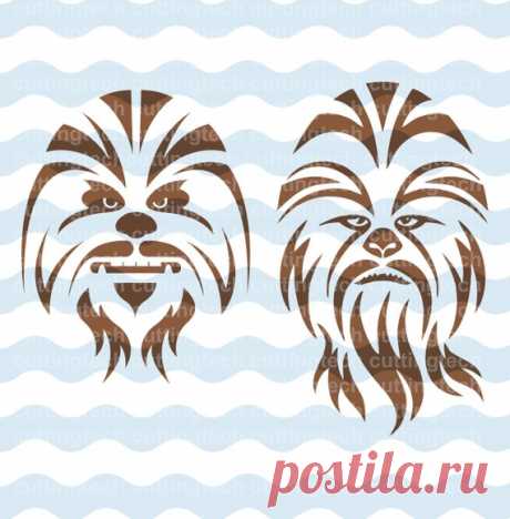 Chewbacca Wookie Yedi SVG PNG Cut Files for use with