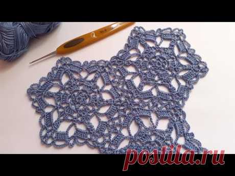 Ажурный мотив крючком . Соединение. Easy crochet motif patterns