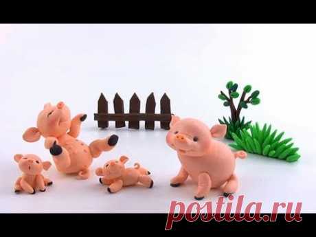 LETS CLAY! Piglet tutorial - polymer clay - YouTube