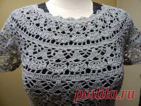 Blusa Gris Crochet parte 1 de 2 - YouTube