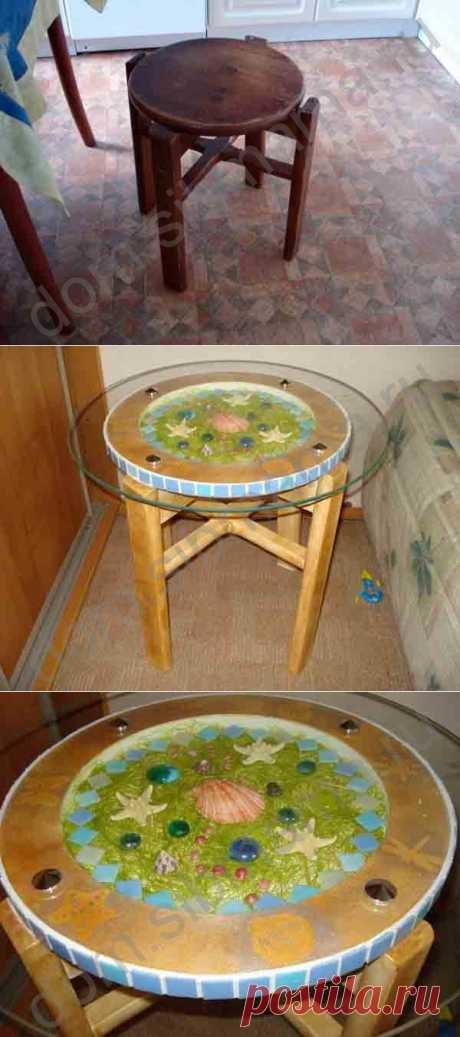 Как из табуретки сделать столик - Мебель своими руками