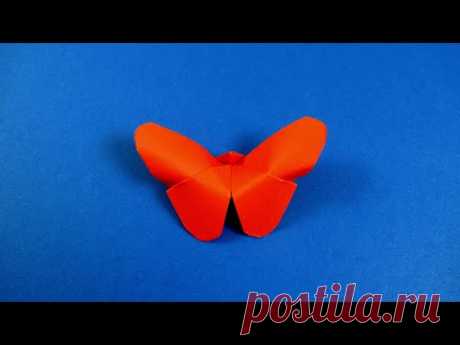 Как сделать бабочку из бумаги. Легкое оригами бабочка
