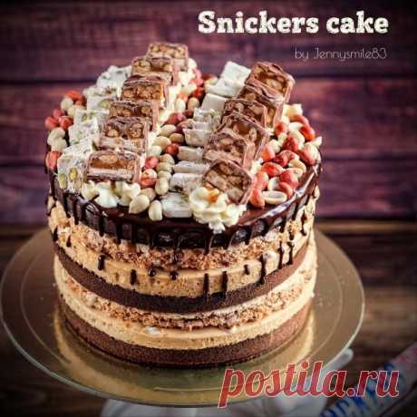 Торт «Сникерс» (Snickers cake) с нугой от Евгении Смирновой | HomeBaked