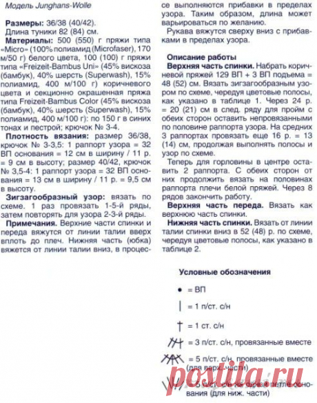 «Зигзаг удачи», вязаная туника крючком. » Сайт &quot;Ручками&quot; - делаем вещи своими руками