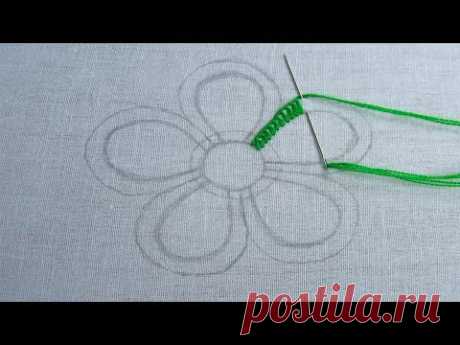 Hand Embroidery, Varieties Flower Embroidery stitch, Buttonhole Stitch