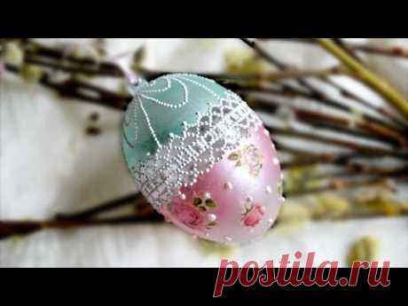 Пасхальные идеи  Как декорировать прозрачное пластиковое яйцо