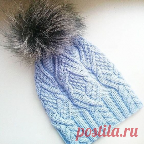 Вяжем шапку спицами — Красивое вязание
