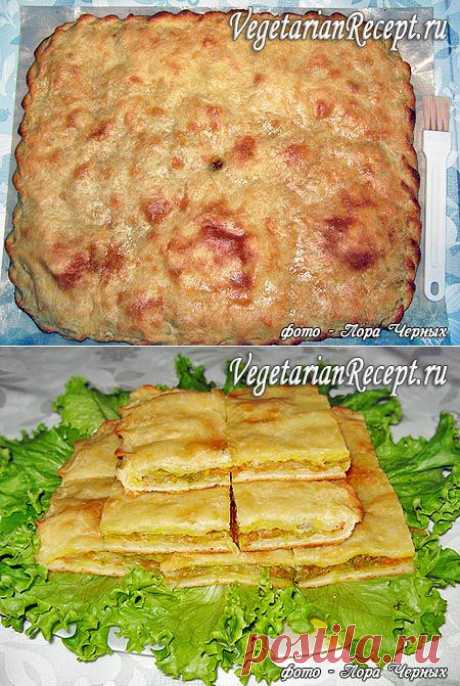 Закрытый пирог с капустой, пошаговый рецепт с фото | Вегетарианские рецепты &quot;Приготовим с любовью!&quot;