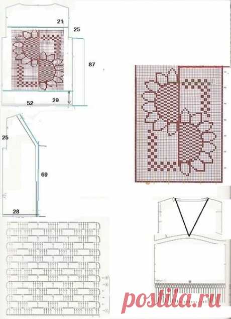 длинный жилет &quot;Подсолнухи&quot; - Вязание крючком и спицами - Группы Мой Мир