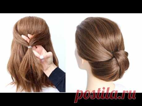 😱 1 Minute EASY UPDO for SHORT HAIR 😱 How to: Easy Christmas Updo  by Another Braid - YouTube