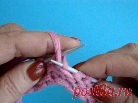 Изнаночная петля Континентальный метод Урок 35 Knitting basics Вязание спицами