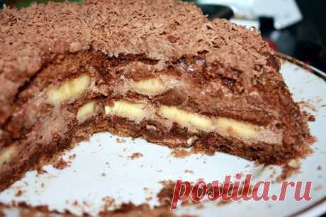 Шоколадно-банановый торт из пряников / Модное Настроение