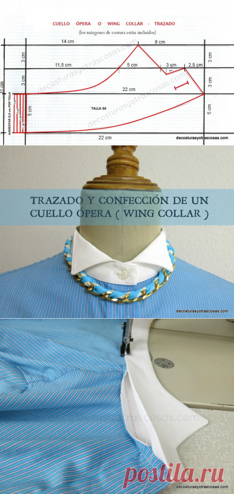 De costuras y otras cosas: COMO COSER UN CUELLO ÓPERA , ESMOQUIN O WING COLLAR