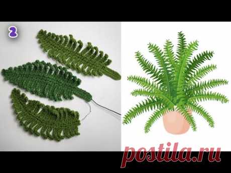 Learn to Crochet a Fern Leaf in Minutes - Here's How!