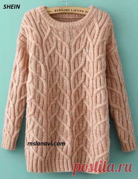 Вязаное платье-свитер | Вяжем с Лана Ви