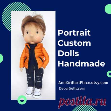 Handmade Doll by Photo Customized Interior Doll Fabric Art | Etsy