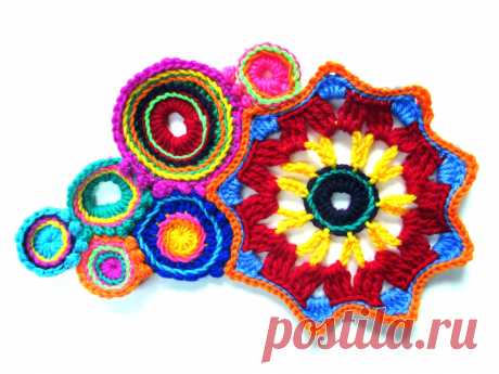 50 years of flower power - a freeform crochet and knit artwork: February 2015