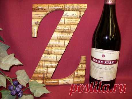 Wine Cork Monogram Letter Initial Wedding от PersonalizedCorks