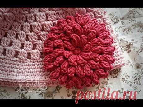 Tutorial Flor Crochet - YouTube