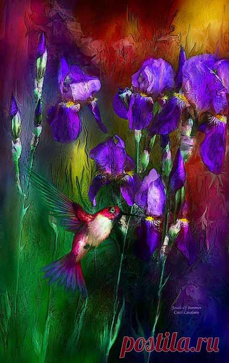 Jewels Of Summer Mixed Media by Carol Cavalaris - Jewels Of Summer Fine Art Prints and Posters for Sale