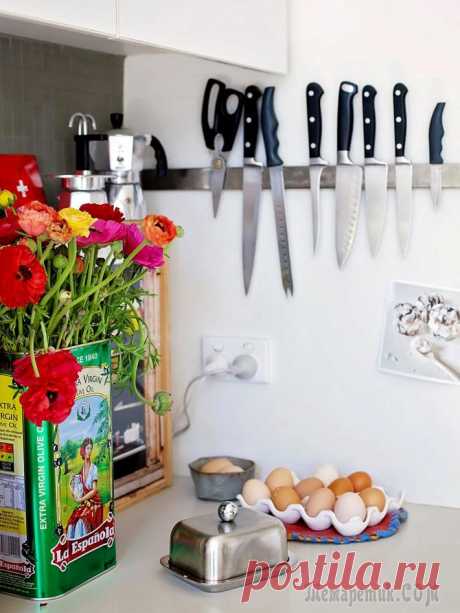 Идеи безопасного хранения ножей на кухне