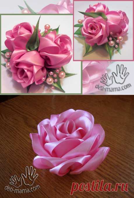 Нежнее нежного: розы из лент для украшений и букетов (мастер-класс) - Рукоделие