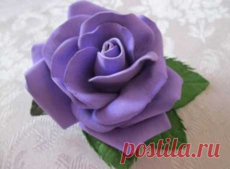 Роза из зефирного фоамирана, мастер-класс с пошаговыми фото | Мастер-класс из фоамирана