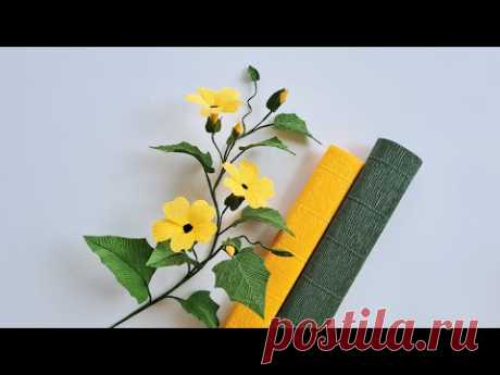 How To Make Black-eyed Susan Vine Paper Flower / Paper Flower / Góc nhỏ Handmade