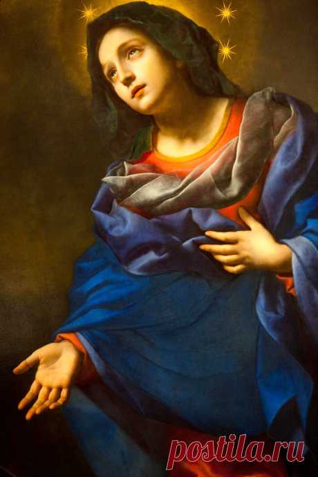 Образ Мадонны и святых в алтарной живописи итальянского живописца Дольчи Карло (Dolci Carlo)