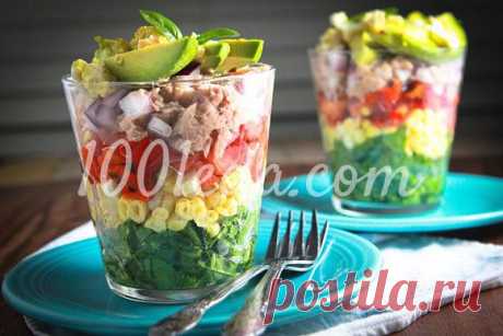 Веррин салат в стакане с тунцом - Диетические салаты от 1001 ЕДА