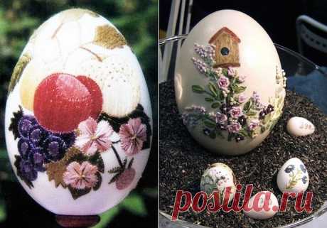 Идеи на Пасху: художница вышивкой превращает яйца в произведения искусства