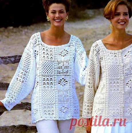 Vintage Crochet Pattern Granny Square от PastPerfectPatterns