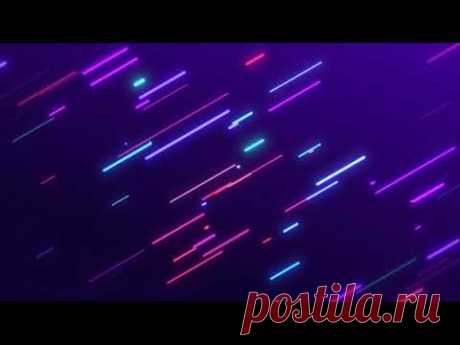 Rounded Neon Multicolored lines Background Looped Animation HD | Free Footage
