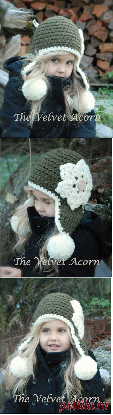 Crochet PATTERN-The Wynter Hat Toddler Child and от Thevelvetacorn