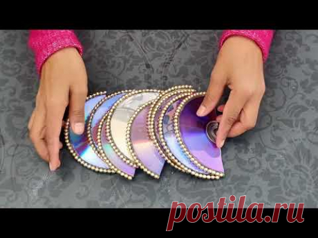 DIY - BEAUTIFUL FLOWER POT CRAFT IDEAS \\ BEST OUT OF WASTE CD CRAFT \\ AWESOME FLOWER POT CRAFTS ||