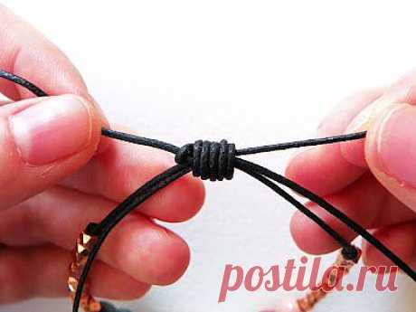 Скользящий узел для браслета (смотреть фото в обратном порядке) - Идеи для творчества и подарков своими руками