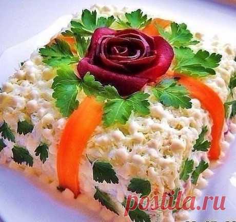 Салат &quot;Вдохновение&quot;. Красивый и очень вкусный!