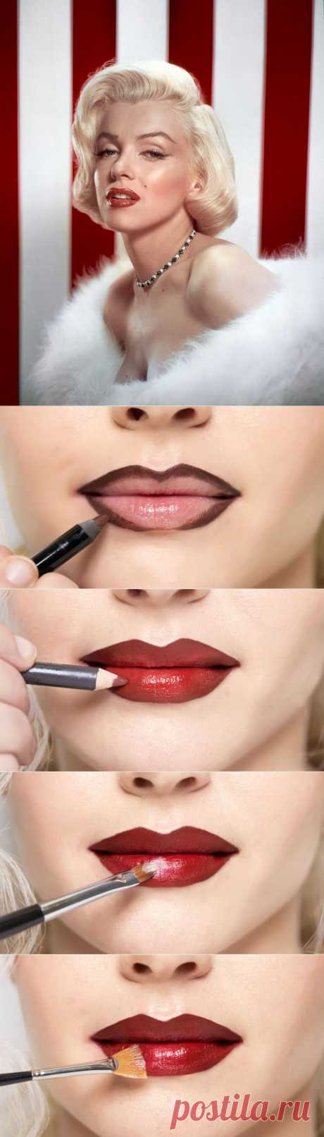 Шаг за шагом: как создать макияж губ Мэрилин Монро? | Косметичка