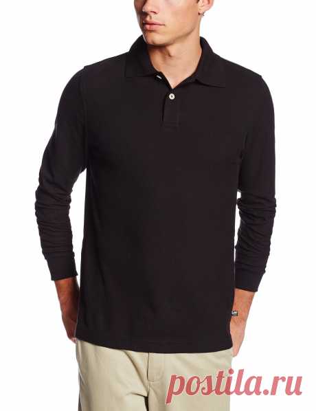 Lee Uniforms Men's Long Sleeve Polo, Black, Large at Amazon Men’s Clothing store: Fashion T Shirts