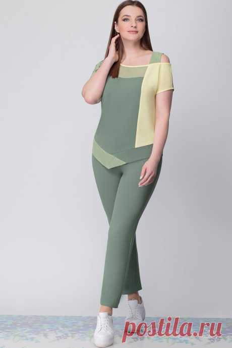 Комплект брючный Nadin-N 1674.1 зелёный - Женская одежда