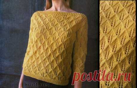 Пуловер желтого цвета | knitt.net | Все о вязании