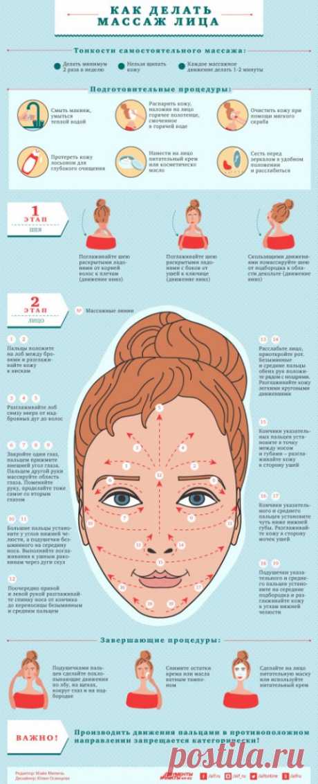 Как делать массаж лица? Пошаговая инструкция | Полезные инструкции от aif.ru