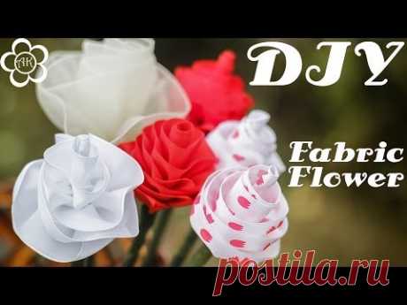 Интерьерные Цветы Своими Руками / Мастер класс / DIY Fabric Flowers