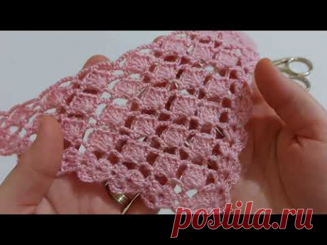 How to crochet Triangle Shawl / Easy Crochet Knitting Shawl Patterns / Crochet Shawl