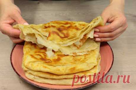 Готовлю узбекские лепешки "Катлама". Вкусные и очень просто готовятся (всего 3 ингредиента).