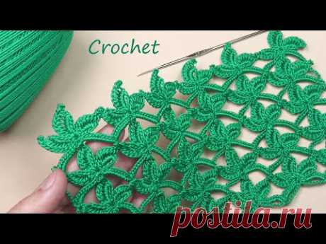 Модный турецкий УЗОР, связанный на мой лад! :) КРАСИВЫЙ УЗОР вязание крючком  Crochet PATTERN