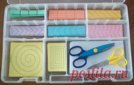 (690) Scissor cutting bin of different patterns for the students to cut out. | cours