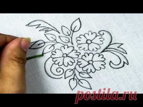 hand embroidery new flower design embroidery with easy stitch