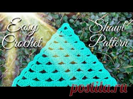 Простая элегантная ШАЛЬ крючком "Pyramid" / Easy crochet shawl for beginners